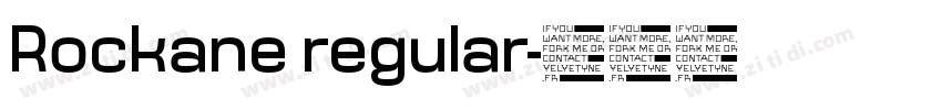 Rockane regular字体转换